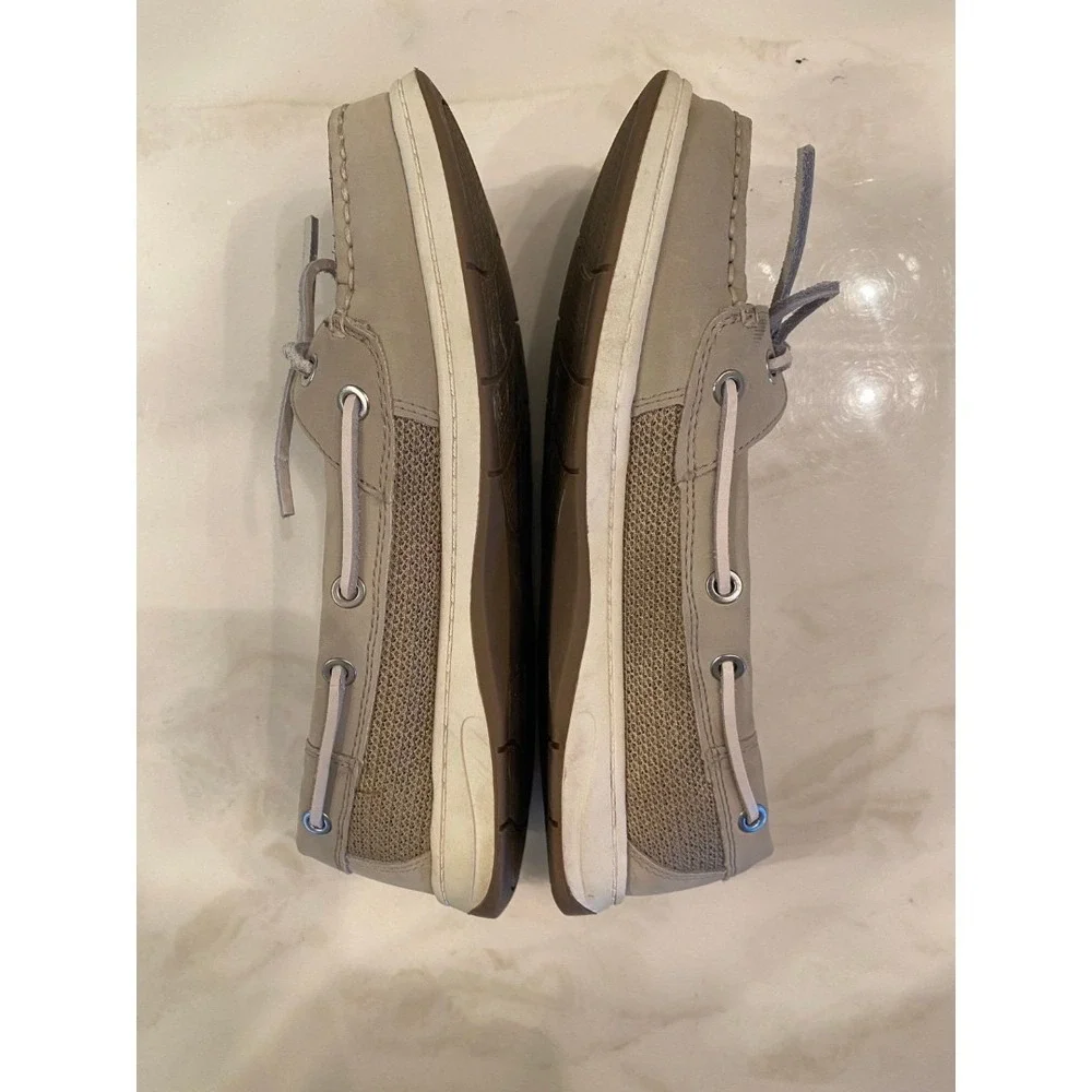 Croft & Barrow‎ Womens Beige Boat Shoes Size 8M Slipons w/ supportive Insoles